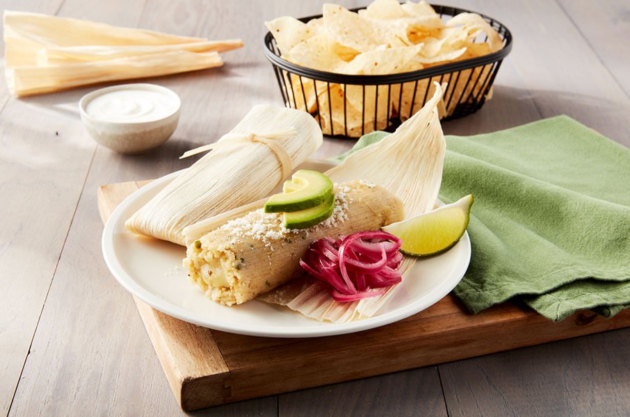 Recipe: Tamales de Queso y Chile Verde